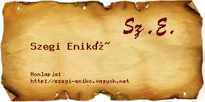 Szegi Enikő névjegykártya
