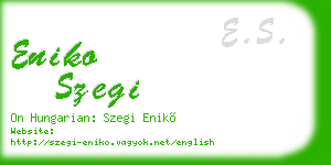 eniko szegi business card